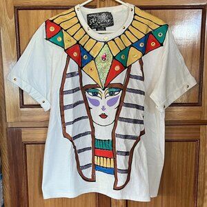 Hand Painted Cleopatra Themed Cotton Tunic and Leggings Apparel Limited Art Wear